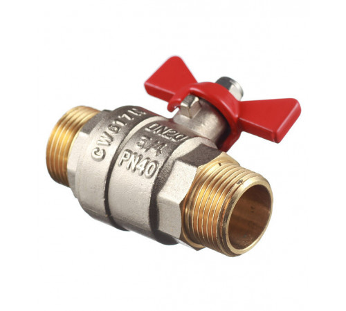Кран шаровой латунный Valtec Base 3/4 НР(ш) х 3/4 НР(ш) бабочка прямой (VT.219.N.05) Кран шаровой латунный Valtec Base 3/4 НР(ш) х 3/4 НР(ш) бабочка прямой (VT.219.N.05)