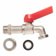 Кран шаровой латунный Valtec 1/2 НР(ш) х 1/2 НР(ш) ручка со штуцером угловой (VT.051.N.04)