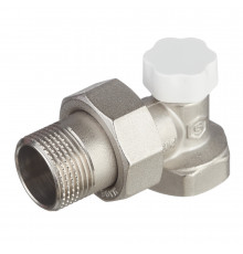 Клапан запорный угловой Stout 3/4 НР(ш) х 3/4 ВР(г) для радиатора (SVL-1156-000020)