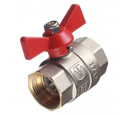 Кран шаровой латунный Valtec Base 1 ВР(г) х 1 ВР(г) бабочка прямой (VT.217.N.06) Кран шаровой латунный Valtec Base 1 ВР(г) х 1 ВР(г) бабочка прямой (VT.217.N.06)