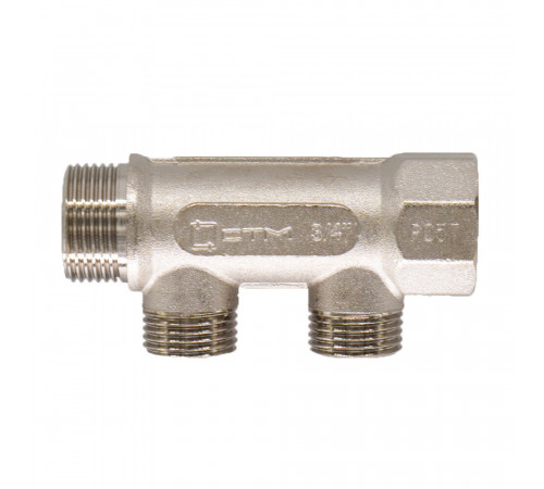 Коллектор СТМ 3/4 ВР(г) х 2 выхода 1/2 НР(ш) х 3/4 НР(ш) (C2MM3412)