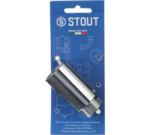 Удлинитель Stout 50 мм х 3/4 ВР(г) х 3/4 НР(ш) латунный (SFT-0002-003450) Удлинитель Stout 50 мм х 3/4 ВР(г) х 3/4 НР(ш) латунный (SFT-0002-003450)