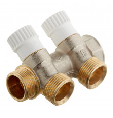 Коллектор Stout 3/4 ВР(г) х 2 выхода 3/4(ЕК) х 3/4 НР(ш) регулирующий (SMB 6851 343402)