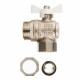 Кран шаровой латунный Valtec Base 3/4 ВР(г) х 3/4 НР(ш) бабочка с полусгоном угловой (VT.228.NW.05)