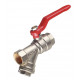 Кран шаровой латунный Valtec 1/2 ВР(г) х 1/2 ВР(г) ручка с фильтром прямой (VT.292.N.04)