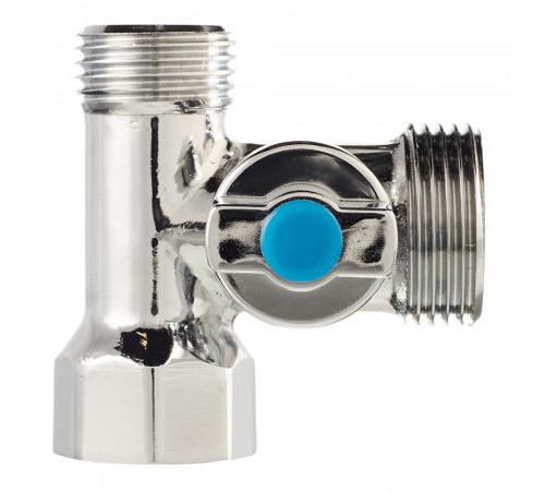 Кран шаровой латунный Valtec 1/2 ВР(г) х 3/4 НР(ш) х 1/2 НР(ш) к бытовой технике проходной бабочка трехходовой (VT.256.N.04) Кран шаровой латунный Valtec 1/2 ВР(г) х 3/4 НР(ш) х 1/2 НР(ш) к бытовой технике проходной бабочка трехходовой (VT.256.N.04)