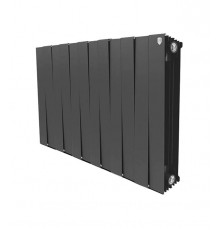 Радиатор биметаллический Royal Thermo Piano Forte 500 мм 12 секций 1' боковое подключение 591х960 мм черный