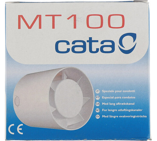 Вентилятор канальный осевой Cata MT-100 d100 мм слоновая кость Вентилятор канальный осевой Cata MT-100 d100 мм слоновая кость