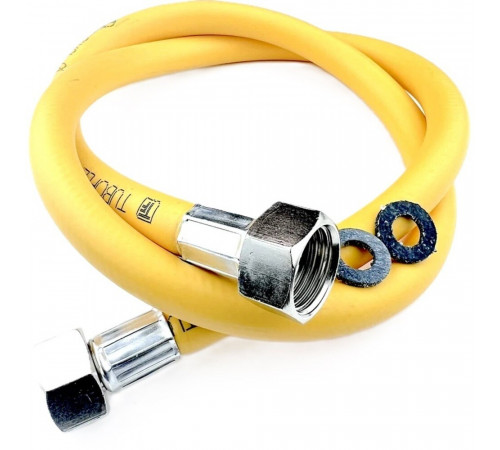 Шланг для газа ПВХ армированный Tuboflex 3/4 ВР(г) х 3/4 ВР(г) 150 см желтый Шланг для газа ПВХ армированный Tuboflex 3/4 ВР(г) х 3/4 ВР(г) 150 см желтый