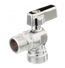 Кран шаровой латунный Valtec 3/4 НР(ш) х 1/2 НР(ш) к бытовой технике мини угловой (VT.392.N.05)