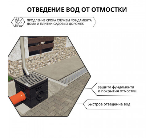Решетка для лотка водоотводного стальная 1000х136 мм Gidrolica серая Решетка для лотка водоотводного стальная 1000х136 мм Gidrolica серая
