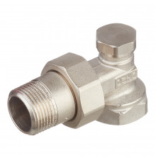 Клапан запорный угловой Valtec 3/4 НР(ш) х 3/4 ВР(г) для радиатора (VT.019.N.05)