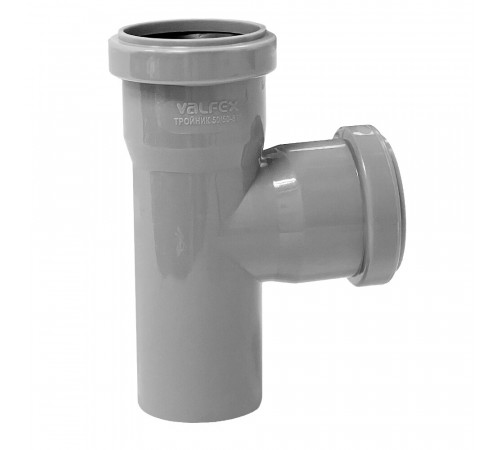 Тройник Valfex d50х50 мм 87° пластиковый для внутренней канализации Тройник Valfex d50х50 мм 87° пластиковый для внутренней канализации