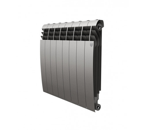 Радиатор биметаллический Royal Thermo BiLiner Silver Satin 500 мм 8 секций 1' боковое подключение серебро Радиатор биметаллический Royal Thermo BiLiner Silver Satin 500 мм 8 секций 1' боковое подключение серебро