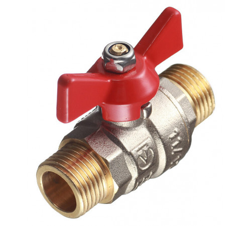 Кран шаровой латунный Valtec Base 1/2 НР(ш) х 1/2 НР(ш) бабочка прямой (VT.219.N.04) Кран шаровой латунный Valtec Base 1/2 НР(ш) х 1/2 НР(ш) бабочка прямой (VT.219.N.04)