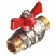 Кран шаровой латунный Valtec Base 1/2 НР(ш) х 1/2 НР(ш) бабочка прямой (VT.219.N.04)