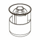 Сухой затвор прямой Tece 110 мм пластик (3695006)
