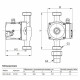 Циркуляционный насос для систем ГВС UNIPUMP UPН 20-60 DN20 подъем 6 м 130 мм с гайками (21725)