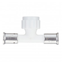 Тройник Henco (13PKW-200520) 20(пресс) х 3/4 ВР(г) х 20(пресс) белый PVDF