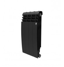 Радиатор биметаллический Royal Thermo BiLiner Noir Sable 500 мм 4 секции 1' боковое подключение черный