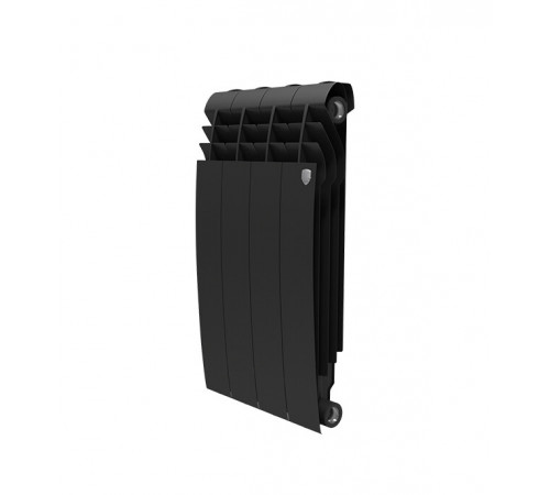 Радиатор биметаллический Royal Thermo BiLiner Noir Sable 500 мм 4 секции 1' боковое подключение черный Радиатор биметаллический Royal Thermo BiLiner Noir Sable 500 мм 4 секции 1' боковое подключение черный