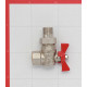 Кран шаровой латунный Valtec Base 1/2 ВР(г) х 1/2 НР(ш) бабочка с полусгоном угловой (VT.228.N.04)