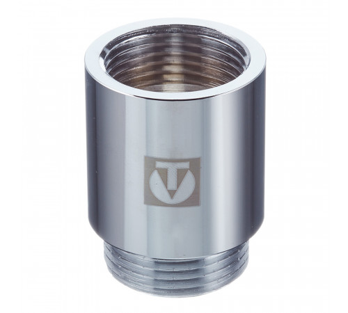 Удлинитель Valtec 40 мм х 1 ВР(г) х 1 НР(ш) хром латунный (VTr.198.C.0640)