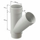 Тройник трубы Docke Lux пластиковый d100 мм 45° пломбир RAL 9003