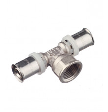 Тройник VALTEC (VTm.232.N.160416) 16(пресс) х 1/2 ВР(г) х 16(пресс)