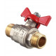 Кран шаровой латунный Valtec Base 1/2 НР(ш) х 1/2 НР(ш) бабочка прямой (VT.219.N.04)