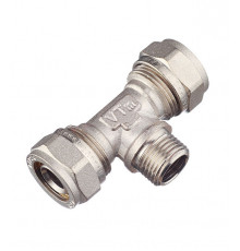Тройник VALTEC (VTm.333.N.200420) 20 обж(ц) х 1/2 НР(ш) х 20 обж(ц)