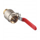 Кран шаровой латунный Valtec Base 1 1/2 ВР(г) х 1 1/2 НР(ш) ручка прямой (VT.215.N.08)