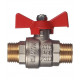 Кран шаровой латунный Valtec Base 1/2 НР(ш) х 1/2 НР(ш) бабочка прямой (VT.219.N.04)