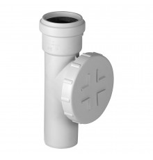 Ревизия Pro Aqua Stilte Plus d58 мм пластиковая шумопоглощающая с крышкой для внутренней канализации