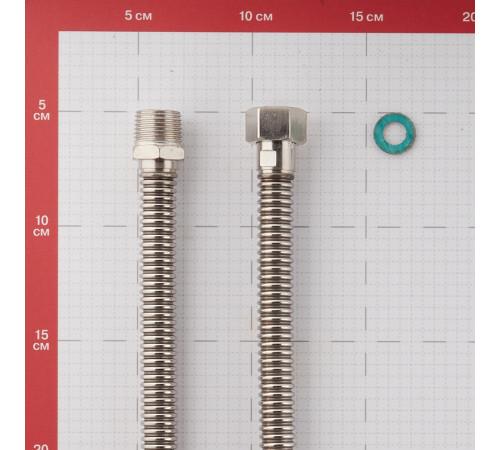 Подводка для газа сильфонная CTM 1/2 ВР(г) х 1/2 НР(ш) 100 см Подводка для газа сильфонная CTM 1/2 ВР(г) х 1/2 НР(ш) 100 см