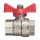 Кран шаровой латунный Valtec Base 1/2 ВР(г) х 1/2 ВР(г) бабочка прямой (VT.217.N.04)