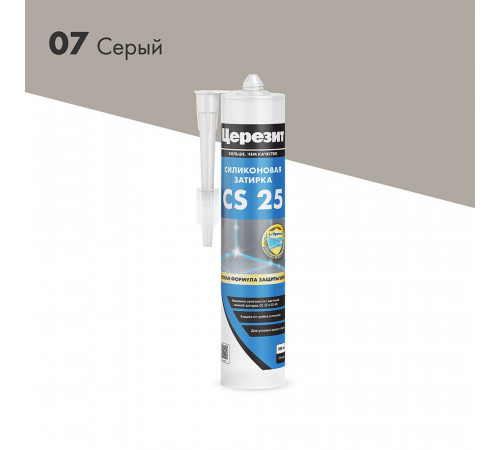 Герметик силиконовый затирка Церезит CS 25 № 07 серый 280 мл Герметик силиконовый затирка Церезит CS 25 № 07 серый 280 мл