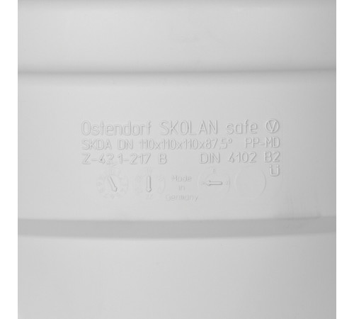 Крестовина Ostendorf SKDA d110х110х110 мм 87° пластиковая бесшумная для внутренней канализации (335900) Крестовина Ostendorf SKDA d110х110х110 мм 87° пластиковая бесшумная для внутренней канализации (335900)