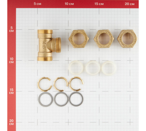 Тройник Stahlmann IWS EasyFix 15 х 15 х 15 мм для гофрированных труб