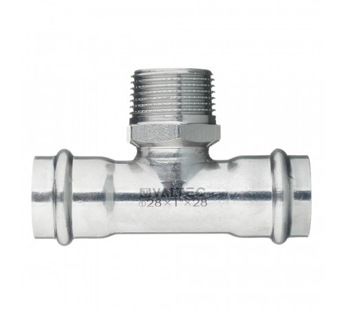Тройник Valtec (VTi.933.I.280528) 28 мм х 3/4 НР(ш) х 28 мм нержавеющая сталь Тройник Valtec (VTi.933.I.280528) 28 мм х 3/4 НР(ш) х 28 мм нержавеющая сталь