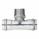 Тройник Valtec (VTi.933.I.280528) 28 мм х 3/4 НР(ш) х 28 мм нержавеющая сталь