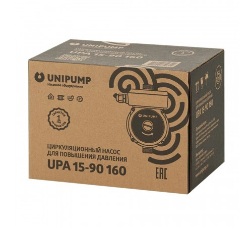 Циркуляционный насос для повышения давления UNIPUMP UPA 15-90 DN15 подъем 9 м 160 мм с гайками (44898) Циркуляционный насос для повышения давления UNIPUMP UPA 15-90 DN15 подъем 9 м 160 мм с гайками (44898)