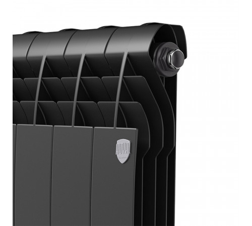 Радиатор биметаллический Royal Thermo BiLiner Noir Sable 500 мм 4 секции 1' боковое подключение черный Радиатор биметаллический Royal Thermo BiLiner Noir Sable 500 мм 4 секции 1' боковое подключение черный