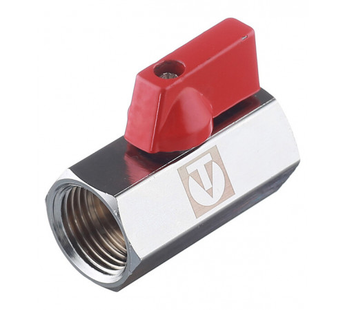 Кран шаровой латунный Valtec 1/2 ВР(г) х 1/2 ВР(г) мини прямой (VT.330.N.04)