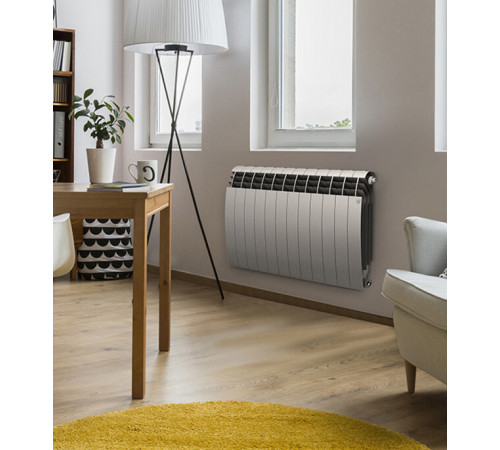 Радиатор биметаллический Royal Thermo BiLiner Silver Satin 500 мм 12 секций 1' боковое подключение серебро Радиатор биметаллический Royal Thermo BiLiner Silver Satin 500 мм 12 секций 1' боковое подключение серебро
