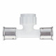 Тройник Henco (13PKW-260526) 26(пресс) х 3/4 ВР(г) х 26(пресс) белый PVDF