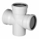 Крестовина Pro Aqua Stilte Plus d110х110х110 мм 87,5° пластиковая шумопоглощающая одноплоскостная для внутренней канализации