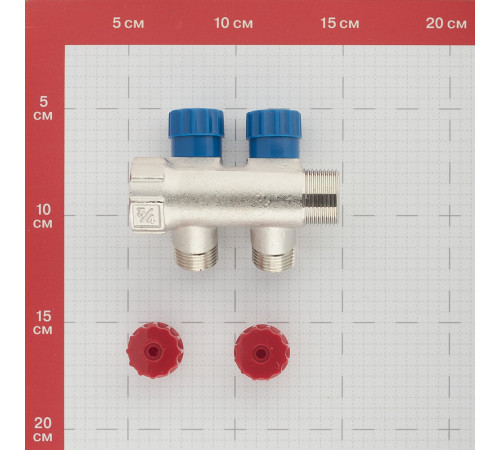 Коллектор Valtec 3/4 ВР(г) х 2 выхода 1/2 НР(ш) х 3/4 НР(ш) регулируемый (VTc.560.N.0502) Коллектор Valtec 3/4 ВР(г) х 2 выхода 1/2 НР(ш) х 3/4 НР(ш) регулируемый (VTc.560.N.0502)