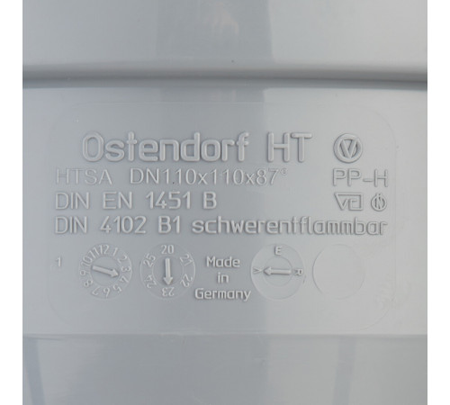 Тройник восстановитель раструба Ostendorf HTSA d110 мм 87° пластиковый для внутренней канализации (115740) Тройник восстановитель раструба Ostendorf HTSA d110 мм 87° пластиковый для внутренней канализации (115740)