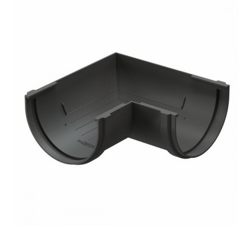 Угол желоба Docke Premium пластиковый d120 мм 90° графитовый серый RAL 7024 Угол желоба Docke Premium пластиковый d120 мм 90° графитовый серый RAL 7024